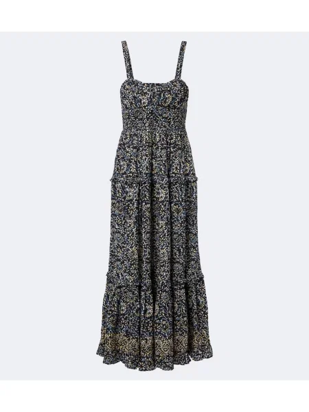 Rochie midi Ulla Johnson cu imagine albastru