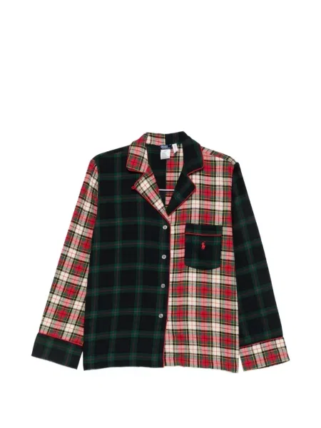 Gulerat pulover Polo Ralph Lauren din canvas în carouri roșu
