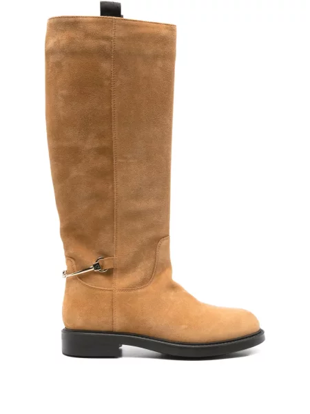 Botine Doucal's din piele de căprioară cu cataramă