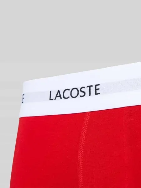 Obcisłe bokserki z mieszanki bawełny w zestaw 3 szt. Lacoste czerwone