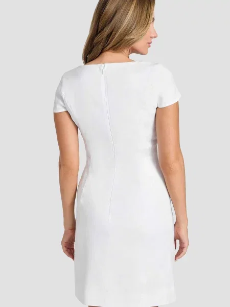 Льняное платье миди Guess белое