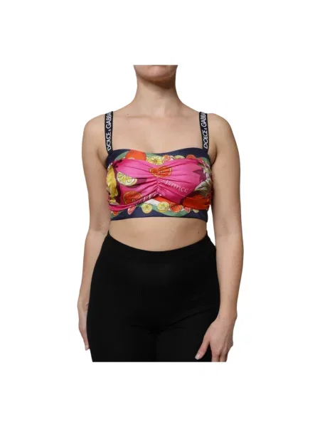 Wielobarwność top Dolce And Gabbana o krotszym kroju