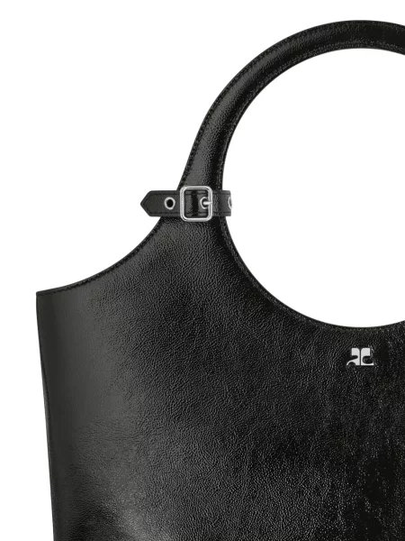 Geanta de piele Courreges din piele negru