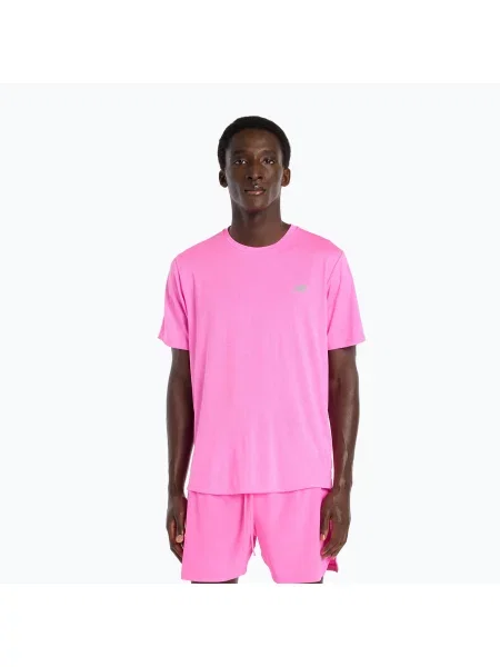 Tricou pentru bărbați New Balance Athletics Run pink heat heather roz