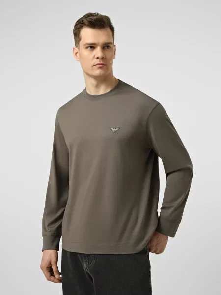 Лонгслів Emporio Armani сірий