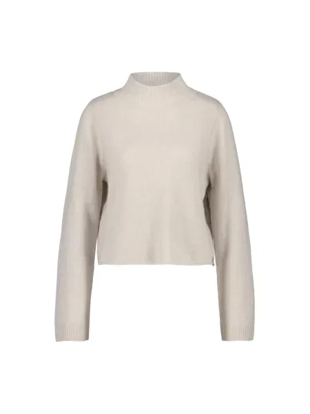 Sweter z golfem Henry Christ do golfa beżowy
