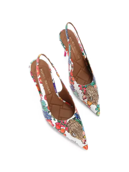 Φλοράλ γοβάκια Kurt Geiger London με σχέδιο λευκό
