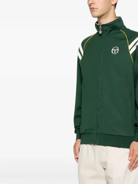Geacă Sergio Tacchini cu dungi alergare cu autograf verde