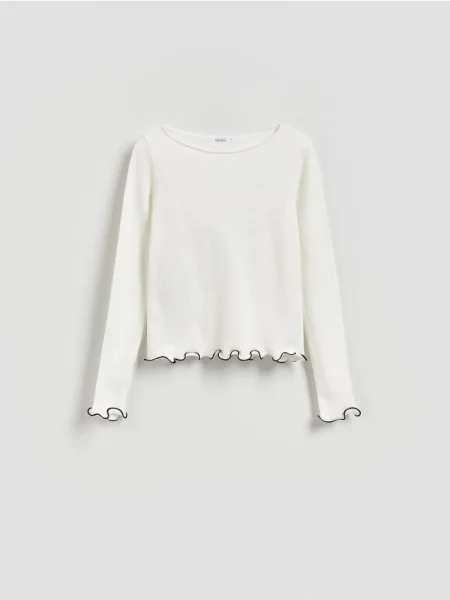 Reserved Sweter z wiskozą złamana biel