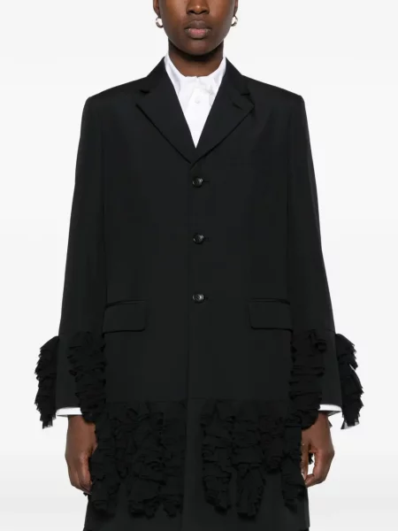Παλτό Comme Des Garçons με βολάν μαύρο