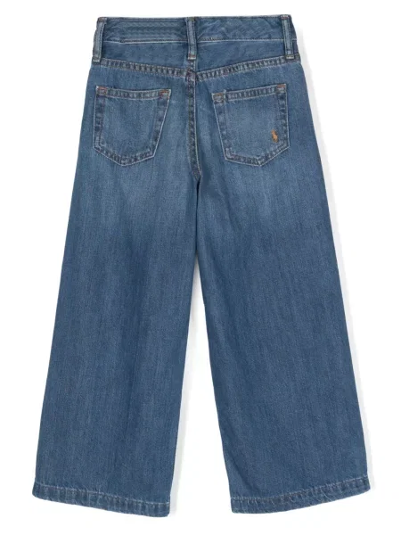 Szerokie jeansy dziecięce Polo Ralph Lauren niebieskie
