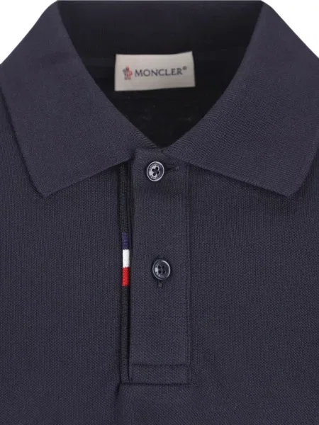 Koszulka polo dziecięca Moncler Enfant niebieska