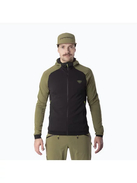 Hanorac de schi tură pentru bărbați DYNAFIT Radical Polartec cu glugă verde