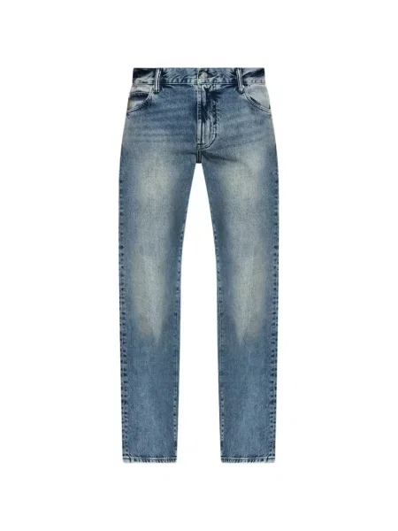 Blugi drepți Emporio Armani albastru