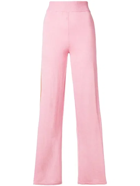 Pantaloni Cashmere In Love din cașmir cu dungi roz