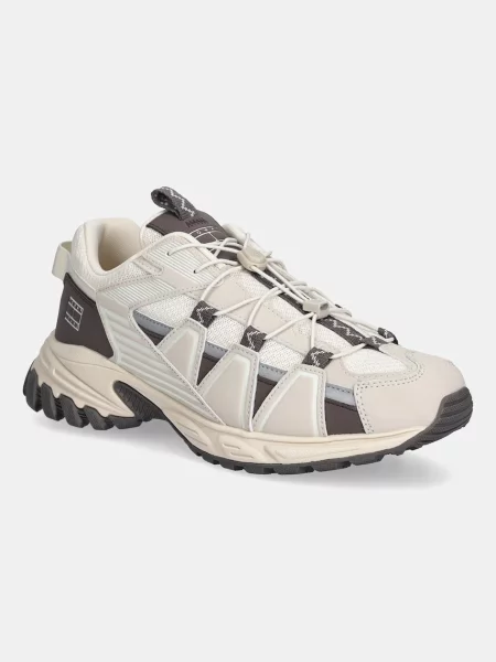 Pánske topánky Tommy Jeans Outdoor Runner gulf sand/black walnut béžová