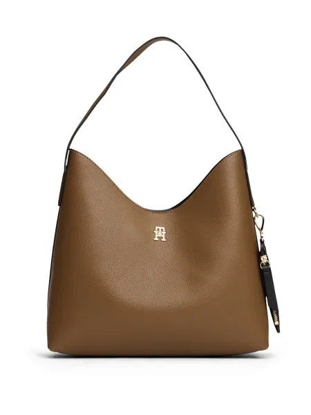 Geantă de mână Tommy Hilfiger Th Icon Shoulder Bag Taupe Universal maro