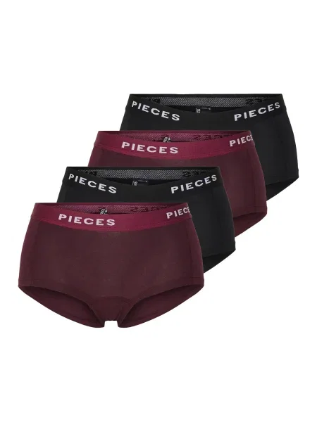 PIECES Chiloți mov vânătă / negru alb