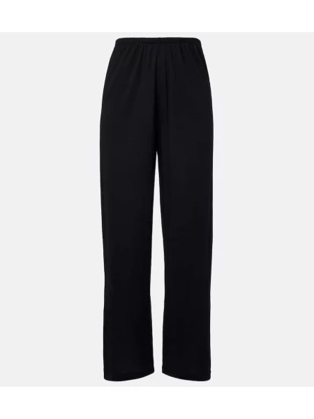 Pantaloni Toteme de mătase negru