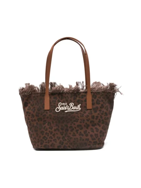 Torba Mc2 Saint Barth z frędzli brązowa