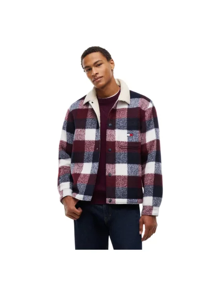 Kurtka jeansowa Tommy Jeans w kratę