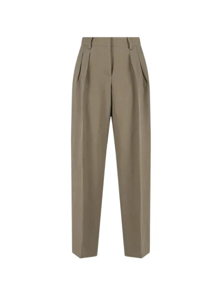 Pantaloni The Frankie Shop plisate verde