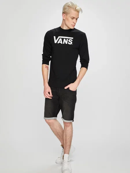 Μακρυμάνικη μπλούζα Vans μαύρο