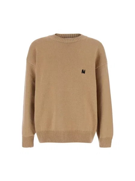 Sweter Msgm wełniany beżowy