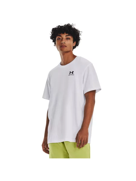 Tričko Under Armour Logo Emb Heavyweight T-shirt white/black bílé