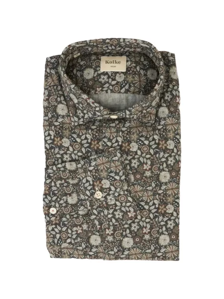 Lung cămașă Koike Barcelona cu model floral cu imagine gri