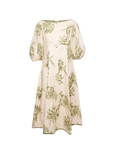 Rochie midi Zimmermann cu imagine roz