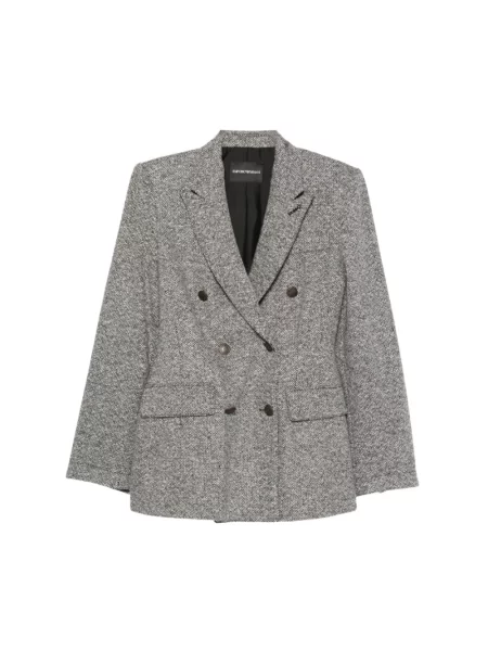 Marynarka Emporio Armani tweedowa szara