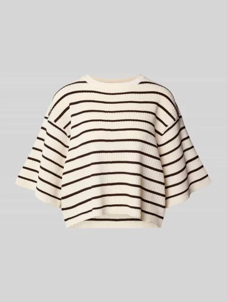 Oversized t-shirt z mieszanki model NURIA' Villa Sophie beżowa