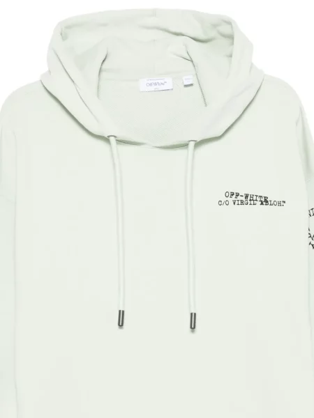 Hanorac cu glugă Off-white lung alb