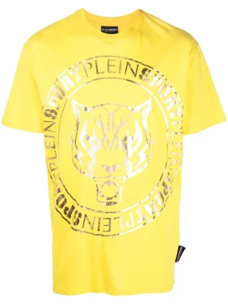 Tricou Plein Sport cu imagine cu dungi de tigru galben