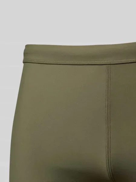 Obcisłe bokserki kąpielowe o kroju slim fit z detalem z logo Calvin Klein Underwear khaki