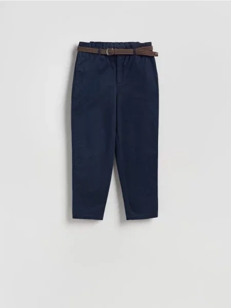 Reserved Pantaloni cu curea bleumarin