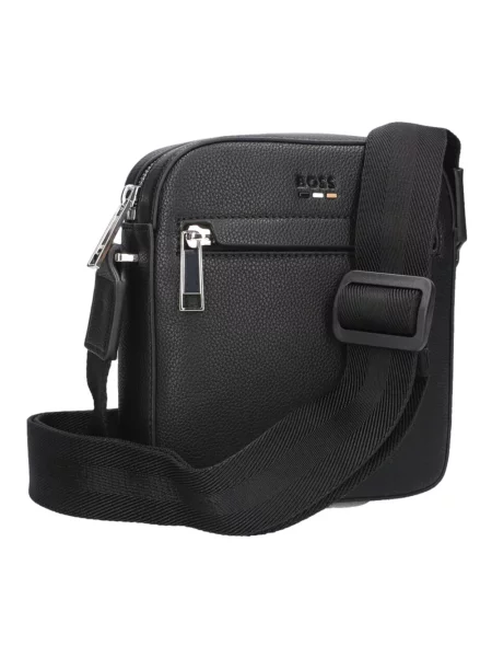Hugo Boss Torebki Mężczyzna ONE SIZE Skóra Modern Reporter Bag Ray_NS Zip czarny