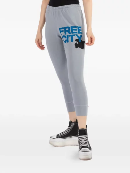 Decupat pantaloni sport Freecity cu imagine gri