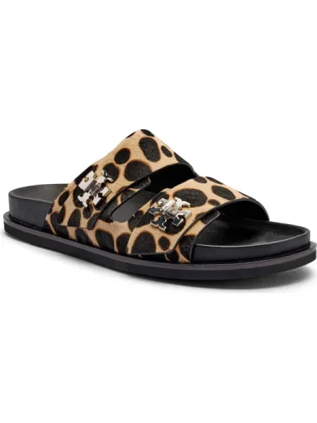 TORY BURCH Bőr papucs T LOCK SPORT fekete