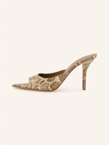 Gia Borghini Klapki Typu Mules beige czarne