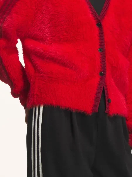 Adidas Originals Svetr Crafted / tmavě červená