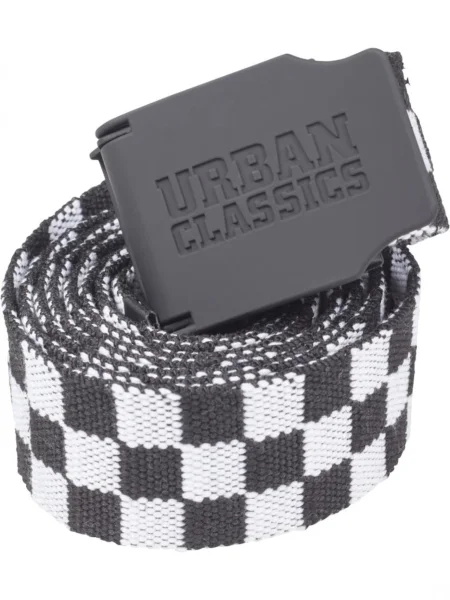 Plátěný pásek Urban Classics Accessoires bílý
