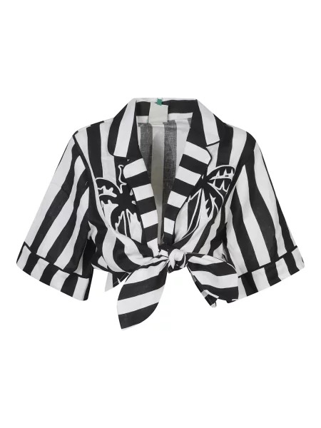 Bluzka Farm Rio w paski czarna