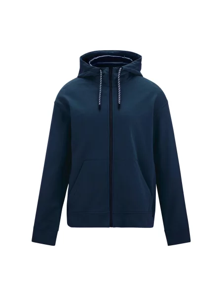 Bluza Z Kapturem Bayletta Z Pełnym Zamkiem Błyskawicznym niebieska
