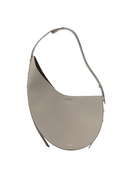 Torebka skórzana Soeur skórzana szara