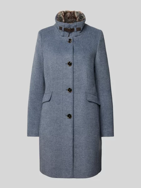 Płaszcz ze stójką i z patką Christian Berg Woman Selection granatowy