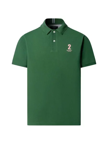 Tricou polo Hackett London cu imagine verde