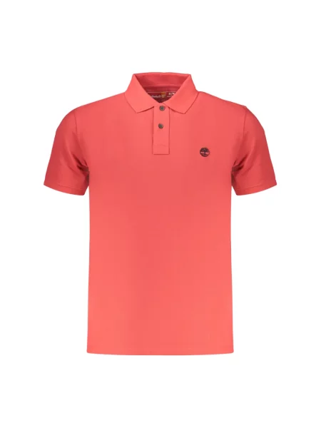Koszulka polo Timberland z krótkim rękawem czerwona