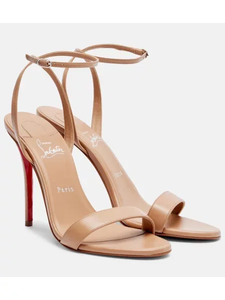 Sandale Christian Louboutin din piele bej